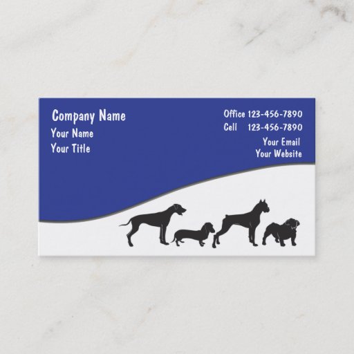 Customizable Pet Care Business Cards