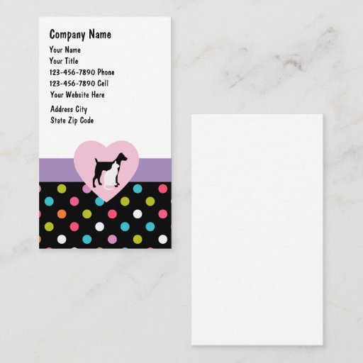Customizable Pet Care Business Cards