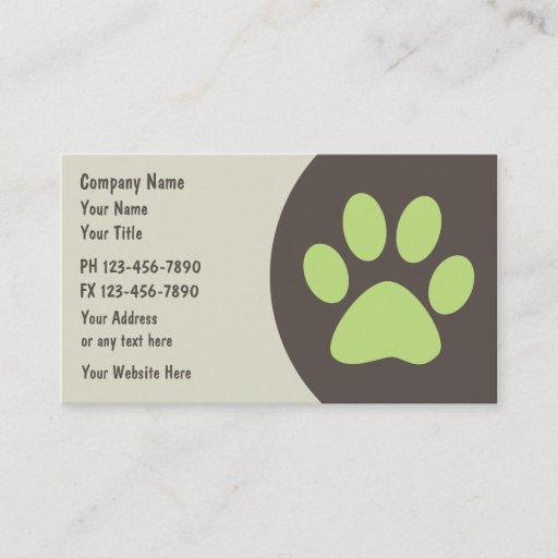 Customizable Pet Care Business Cards
