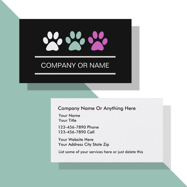 Pet Care Business Cards (Creator Uploaded)