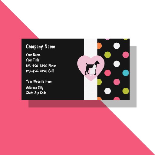 Customizable Pet Care Business Cards
