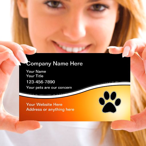 Customizable Pet Care Business Cards