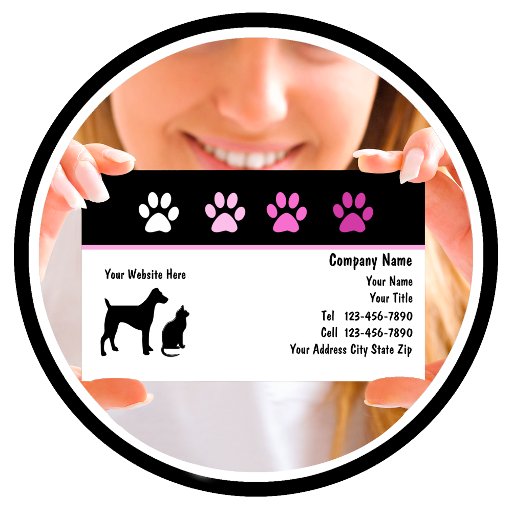 Customizable Pet Care Business Cards