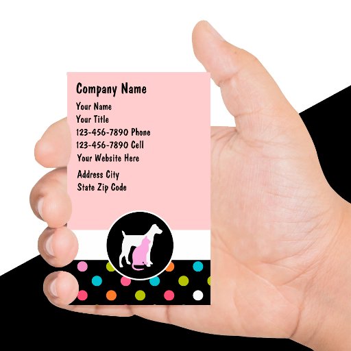 Customizable Pet Care Business Cards