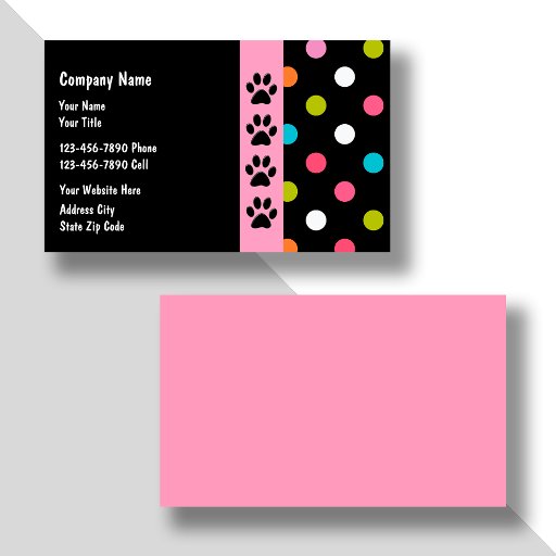 Customizable Pet Care Business Cards