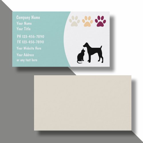 Pet Care Business Cards