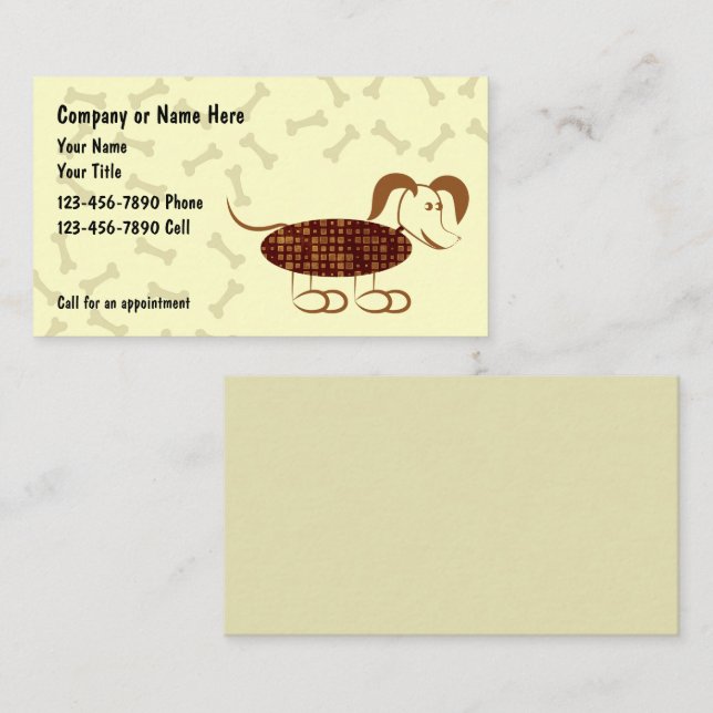 Pet Care Business Cards (Front/Back)