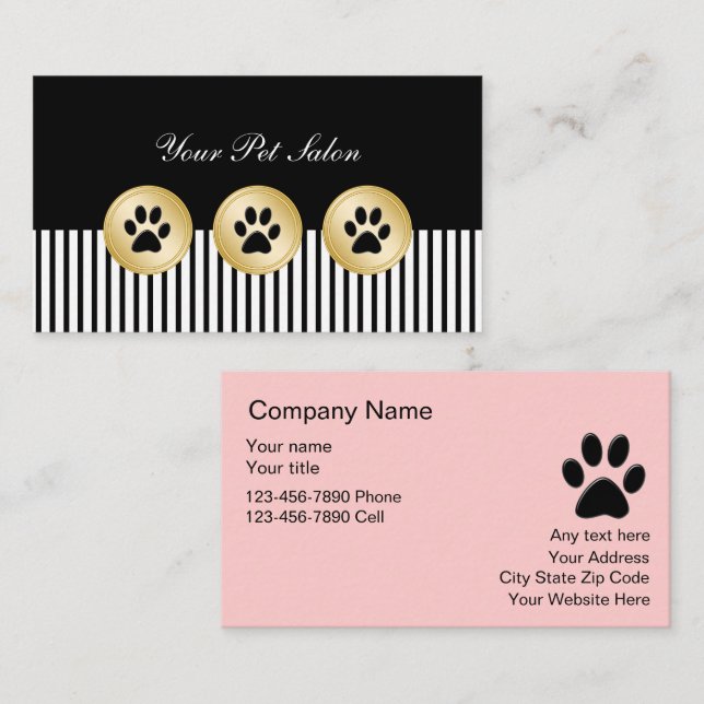 Pet Care Business Cards (Front/Back)