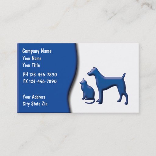 Customizable Pet Care Business Cards