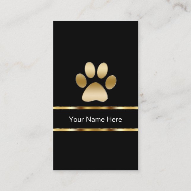 Pet Care Business Cards (Front)