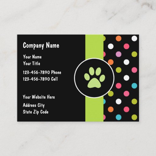 Customizable Pet Care Business Cards