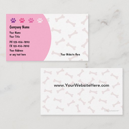 Customizable Pet Care Business Cards New