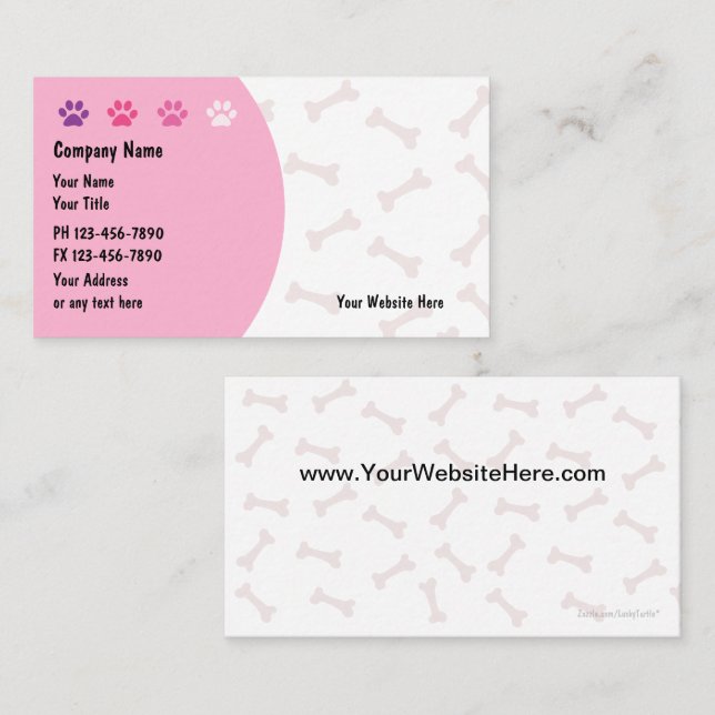 Pet Care Business Cards New (Front/Back)