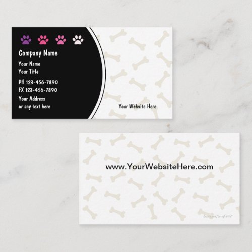 Pet Care Business Cards New