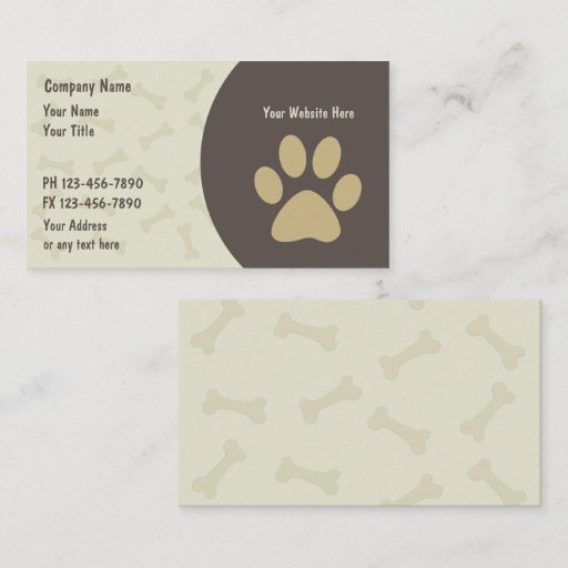 Customizable Pet Care Business Cards New
