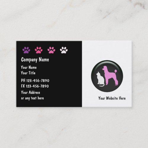 Pet Care Business Cards New