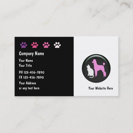 Customizable Pet Care Business Cards New