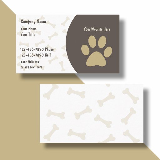 Customizable Pet Care Business Cards New
