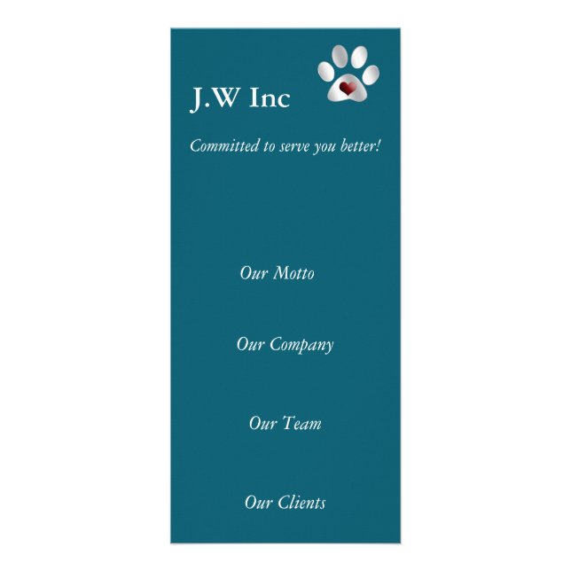 pet care Business rack Cards (Front)