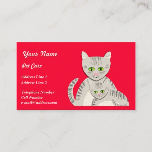 Pet Care Cats Business Card Templates
