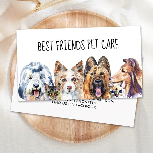 Pet Care Dog Groomer Cat Pet Sitter Cute Puppy  Business Card