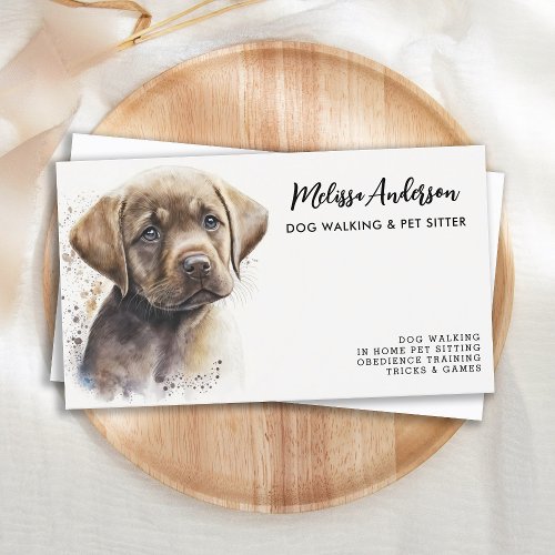Pet Care Dog Groomer Labrador Retriever Puppy Business Card