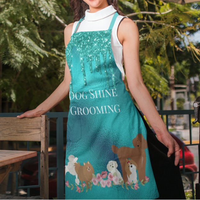 Pet Care Dog Grooming Robin's Egg  Personalized Apron (Creator Uploaded)