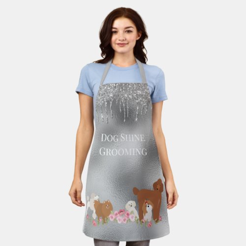 Pet Care Dog Grooming silver Personalized Apron