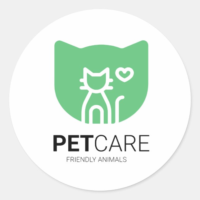 Pet Care friendly animals Classic Round Sticker (Front)