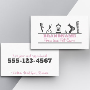 Pet Care, grooming service  Business Card