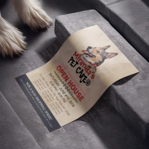 Pet Care Grooming Shop Pet Beauty Salon Open House Flyer