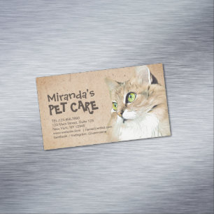 Pet Care Grooming Sitting Bathing Pet Beauty Salon Business Card Magnet