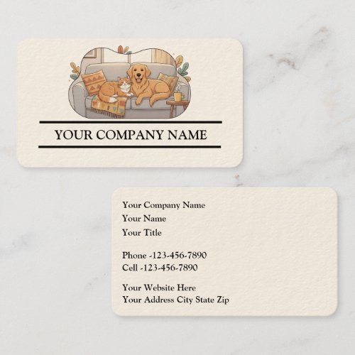 Pet Care Modern Business Card
