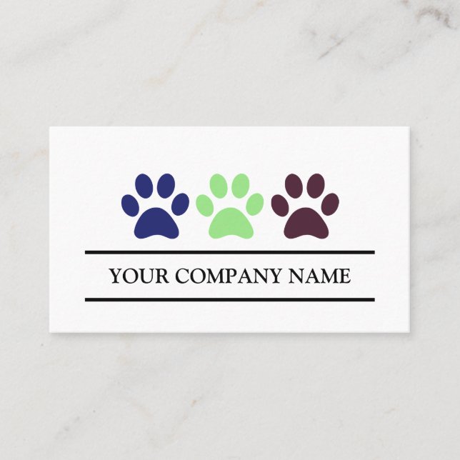 Pet Care Modern Business Card (Front)