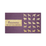 Pet Care Modern Purple & Gold Dogs Silhouettes Business Card Pet Care Modern Purple & Gold Dogs Silhouettes Business Card