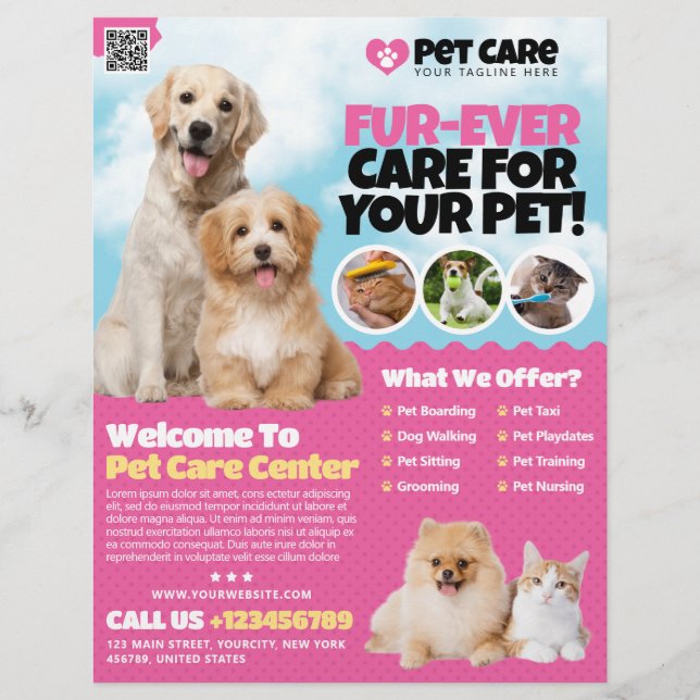 Pet Care / Pet Hotel Flyer (Front)