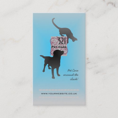 Pet CarePet Sitter Blue Version Business Card