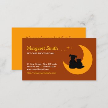 Pet Care Pets Sitter Veterinarian Business Card by BluePlanet at Zazzle