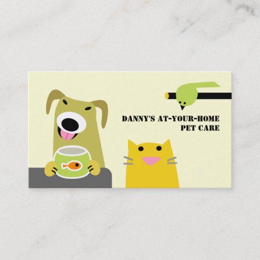 Customizable Pet Care Professional Business Cards