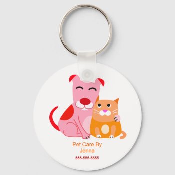 Pet Care Promotional Keychain by PetProDesigns at Zazzle