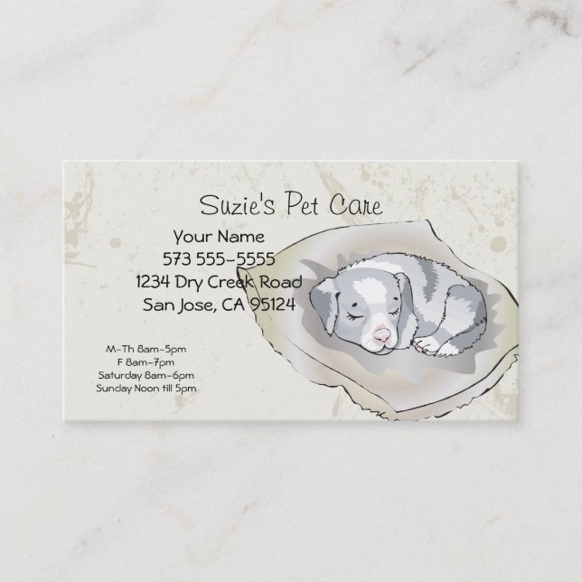 Pet Care Service Business Card (Front)