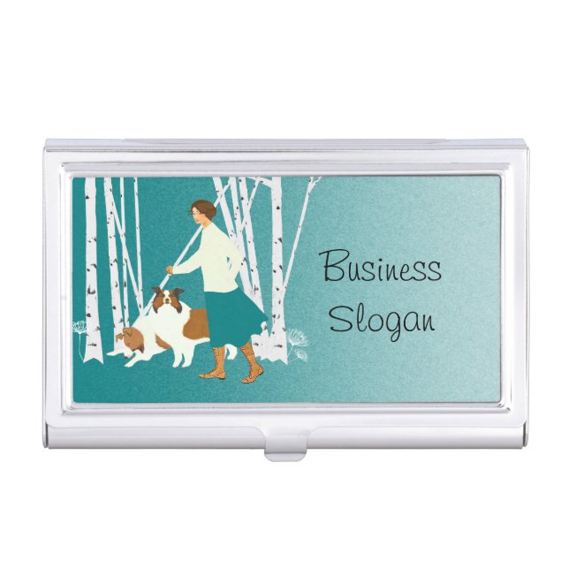 Pet Care Service Dogs Business Card Case (Front)