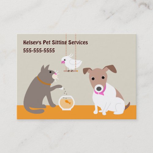 Pet Care Services Business Card Templates