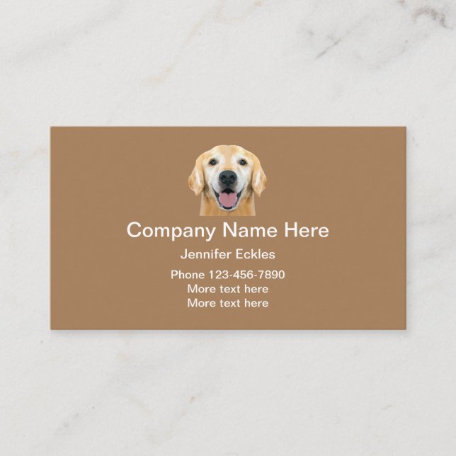 Pet Care Services Business Card (Front)