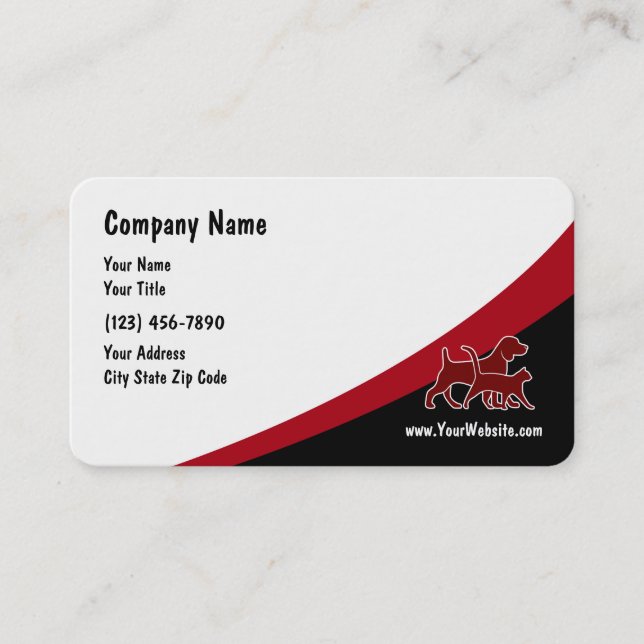 Pet Care Services Business Card (Front)