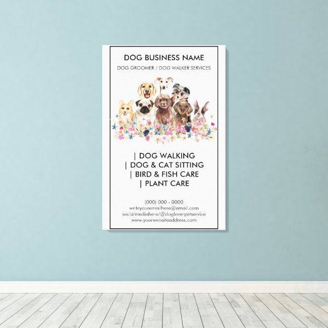 Pet Care Services for Home Visits Canvas Print