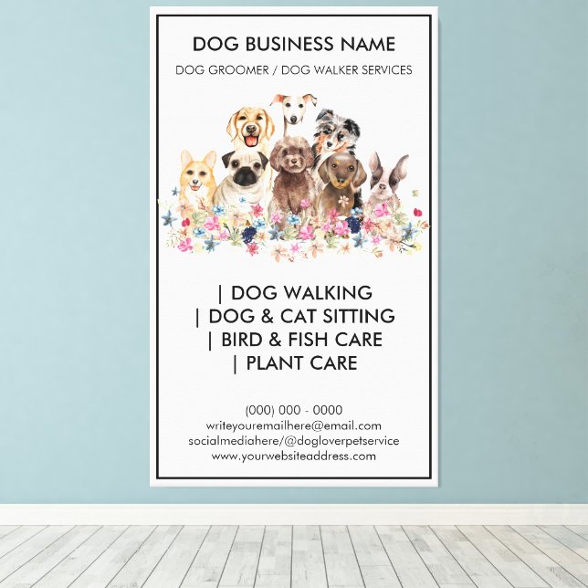 Pet Care Services for Home Visits Canvas Print (Insitu(Wood Floor))