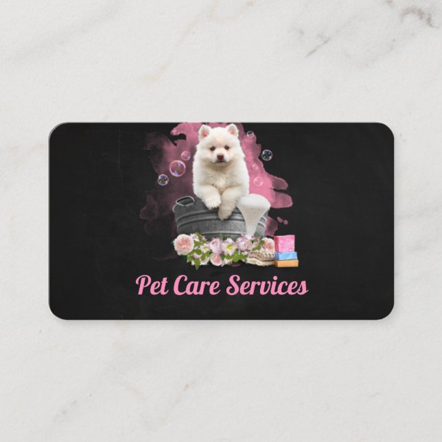 Pet Care Services / Pet Salon Business Card (Front)