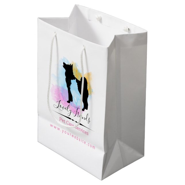 Pet Care Services/ Sitting services Medium Gift Bag (Front Angled)