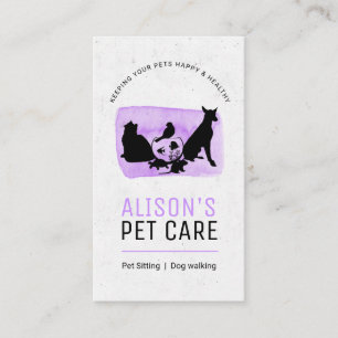 Pet Care Services / Sitting services / Pet shop Business Card